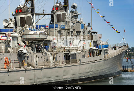 BREMERTON, Washington State, USA - Juni 2018: Die USS Turner Joy auf Anzeige im Hafen von Bremerton, WA, als Teil der US Naval Destroyer Museum Stockfoto