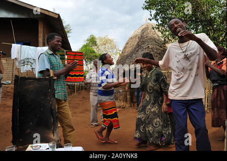 Festessen im Arba Minch Stockfoto