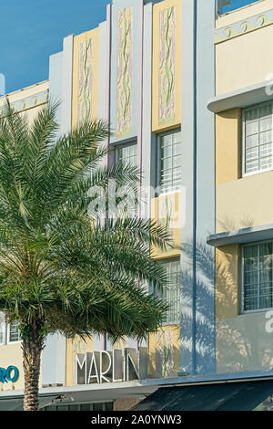 MARLIN HOTEL (© Lawrence Murray Dixon 1939) COLLINS AVENUE SOUTH BEACH MIAMI BEACH FLORIDA USA Stockfoto