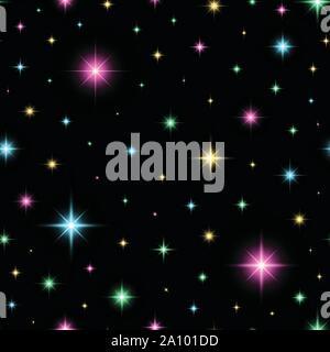 Bunte glitzernde nahtlose Muster. Stock Vektor