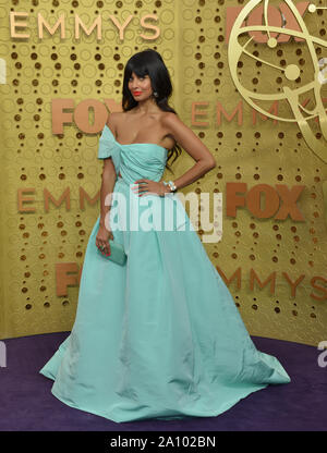 Jameela Jamil kommt für die 71. jährlichen Primetime Emmy Awards, die in den Microsoft Theater in der Innenstadt von Los Angeles am Sonntag, 22. September 2019. Foto von Christine Kauen/UPI Stockfoto