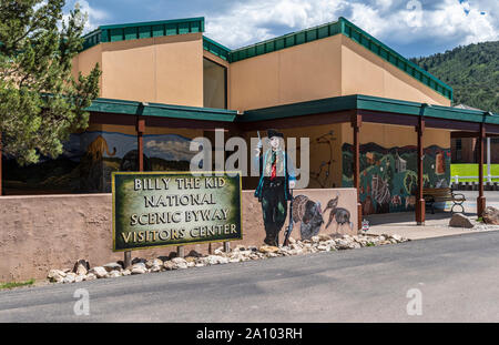 Billy the Kid National Scenic Byway Besucher Zentrum in Ruidoso Downs, Lincoln County New Mexico, USA Stockfoto