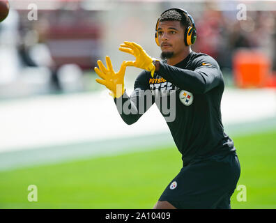Santa Clara, CA. 22 Sep, 2019. Pittsburgh Steelers freie Sicherheit Minkah Fitzpatrick (39) vor der NFL Football Spiel zwischen der Pittsburg Steelers und die San Francisco 49ers bei Levi's Stadion in Santa Clara, CA. Damon Tarver/Cal Sport Media/Alamy leben Nachrichten Stockfoto