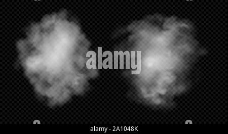 Nebel Cloud auf transparentem Hintergrund Stock Vektor