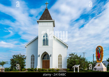 Der hl. Paulus katholische Kapelle Unserer Lieben Frau von Guadalupe Schrein, Pass Christian, Mississippi. Stockfoto