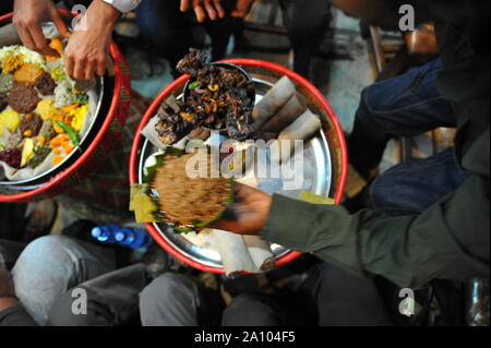 Typisch äthiopisches Essen Stockfoto