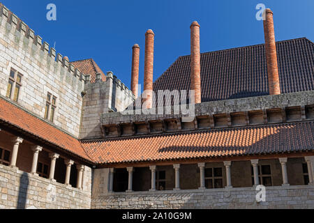 Paço dos Duques de Bragança Dukes Palace Guimarães Portugal Stockfoto