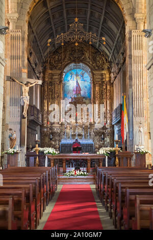 Igreja de Nossa Senhora da Oliveira Kirche Guimarães Portugal Stockfoto