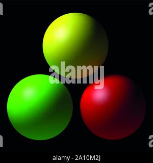 Set aus bunten Kugeln Stock Vektor