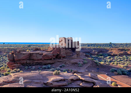 Wukoki Ruinen in Wupatki National Monument, Arizona Stockfoto