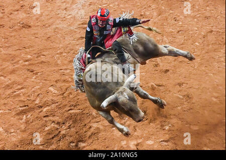 Fairfax, Virginia, USA. 22 Sep, 2019. ALEX CARDOZO Fahrten das Leben groß während der zweiten Runde an EagleBank Arena statt. Credit: Amy Sanderson/ZUMA Draht/Alamy leben Nachrichten Stockfoto