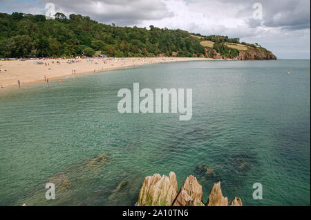 Blackpool Sands Beach, Dartmouth, Devon, England, Vereinigtes Königreich. Stockfoto