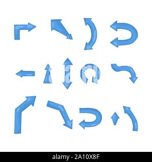 Pfeil Symbole gesetzt. Vector Illustration. Cursors Zeichen Sammlung Stock Vektor