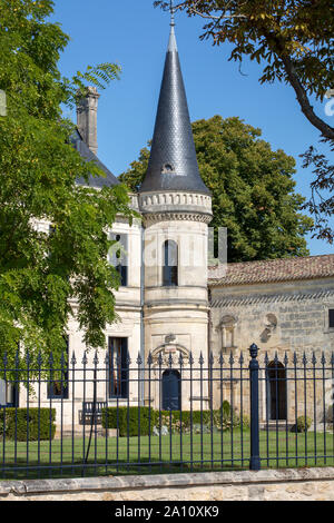 Margaux, Frankreich - 11. September 2018: Chateau Palmer ist ein Weingut im Margaux Appellation d'origine contrôlée Bordeaux Region in Frankreich Stockfoto