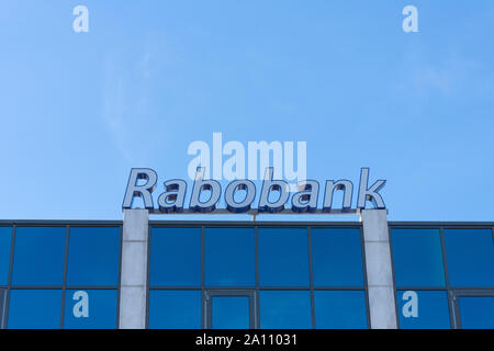 Terneuzen, Niederlande, 15. September 2019, Rabobank, Rabobank ist Teil der Rabobank Gruppe und behauptet, die größten Finanzdienstleister p Stockfoto