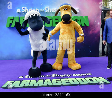 London, Großbritannien. 22 Sep, 2019. Eintreffen der Gäste in der Shaun das Schaf Film: Farmageddon, im ODEON LUXE am 22. September 2019, London, UK. Bild Capital/Alamy leben Nachrichten Stockfoto