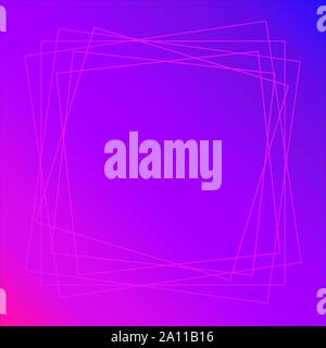 Rahmen von Plätzen auf Farbübergang neon Hintergrund. Für Wallpaper, Banner, Hintergründe, Karte, Buchillustration geeignet, Landing Page. Vector Illustration. EPS 10. Stock Vektor