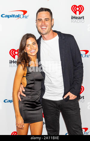 September 20, 2019, Las Vegas, Nevada, US: JESSICA Clarke und Ben HIGGINS Der Bachelor kommt zur iHeartRadio Music Festival bei der T-Mobile Arena in Las Vegas, Nevada (Bild: © Daniel DeSlover/ZUMA Draht) Stockfoto