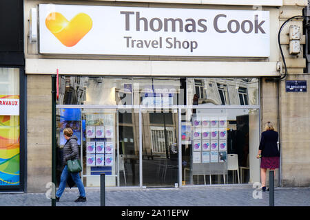 Brüssel, Belgien. 23 Sep, 2019. Die Fassade der Thomas Cook Reisebüro Shop. Credit: ALEXANDROS MICHAILIDIS/Alamy leben Nachrichten Stockfoto