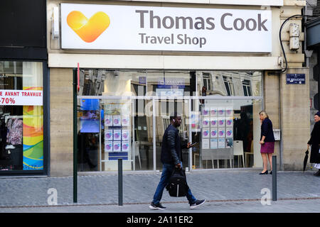 Brüssel, Belgien. 23 Sep, 2019. Die Fassade der Thomas Cook Reisebüro Shop. Credit: ALEXANDROS MICHAILIDIS/Alamy leben Nachrichten Stockfoto