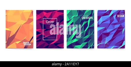 Dreieck polygonalen Abstrakt Hintergrund. Bunte gradient Cover Design. Low Poly Shape Banner. Vector Illustration Hintergrund Stock Vektor
