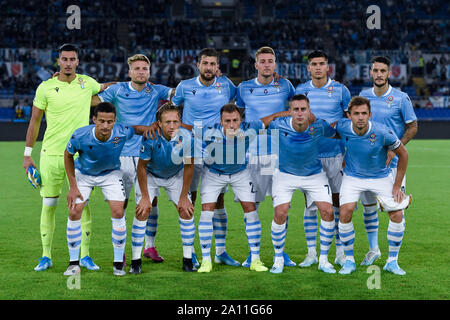 Rom, Italien. 22 Sep, 2019. Latium Kader während der Serie ein Match zwischen Latium und Parma Calcio 1913 im Stadio Olimpico, Rom, Italien Am 22. September 2019. Credit: Giuseppe Maffia/Alamy leben Nachrichten Stockfoto