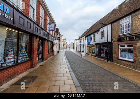 Stadtzentrum High Street in Huntingdon, Cambridgeshire, England, UK, gb Stockfoto