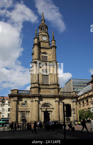 Glasgow Schottland St George's Tron Kirche auf West George Street und der Buchanan Street Stockfoto