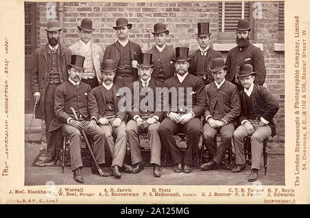 Australischen KRICKETMANNSCHAFT 1888 Stockfoto