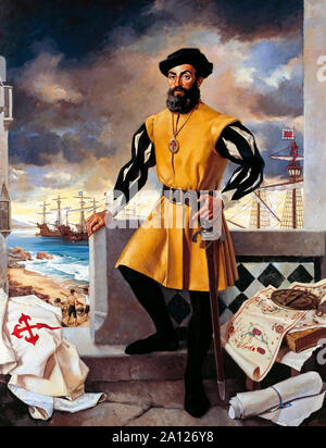 Ferdinand Magellan (1480-1521), Portugiesische Entdecker, der die spanischen Expedition nach Ostindien von 1519 bis 1522 geleitet, der in der ersten Umrundung der Erde führt. Stockfoto