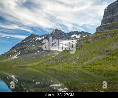 Viromdalen Berg Tal im Herzen des Trollheimen National Park, Sommer, mitten in Norwegen. Stockfoto