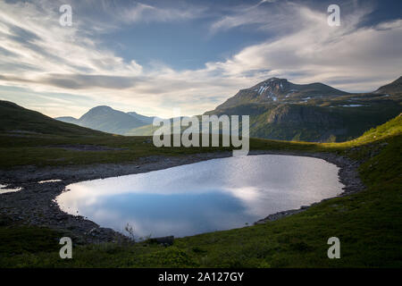 Viromdalen Berg Tal im Herzen des Trollheimen National Park, Sommer, mitten in Norwegen. Stockfoto