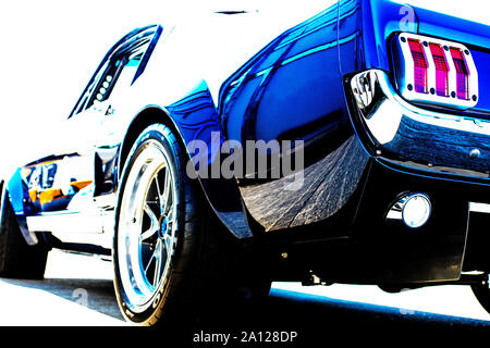 Ford Mustang Fastback in der Sonne reflektieren Stockfoto