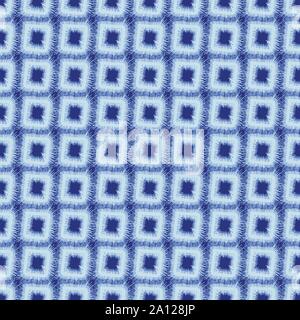 Die nahtlose Vektor abstrakte Muster mit Indigo quadratische Formen Stock Vektor