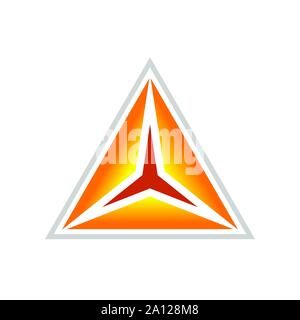 Golden Klarheit Dreieck Vektor Symbol Grafik Logo Design Template Stock Vektor