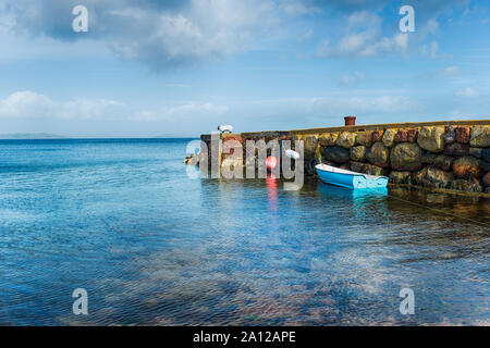 Ein Stein Mole in Sannox auf der Isle of Arran in Schottland Stockfoto