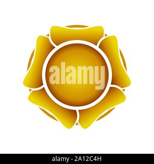 Golden Rafflesia Blume Vektor Symbol Grafik Logo Design Template Stock Vektor