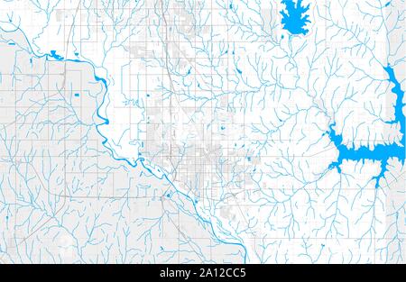 Reich detaillierte Vektor Lageplan von Norman, Oklahoma, USA. Karte Vorlage für Wohnkultur. Stock Vektor