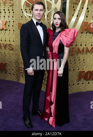 LOS ANGELES, Kalifornien, USA - 22. SEPTEMBER: Paul Dano und Zoe Kazan kommen an die 71. jährlichen Primetime Emmy Awards bei Microsoft Theatre L.A. statt Live am 22. September 2019 in Los Angeles, Kalifornien, USA. (Foto von Xavier Collin/Image Press Agency) Stockfoto