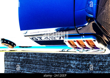 Ford Mustang Fastback in der Sonne reflektieren Stockfoto