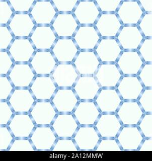 Vector Illustration. Nahtlose Sechskant metallic blau Hintergrund in der geometrischen Form. Stock Vektor
