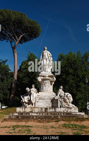 Goethe Statue; 1904; Denkmal; deutscher Schriftsteller; Dichter; Johann Wolfgang von Goethe; Kunst im öffentlichen Raum; die Villa Borghese; große Stadt Garten; Park; greenspace Stockfoto