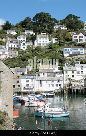 Der innere Hafen in Polperro, Cornwall, Großbritannien Stockfoto