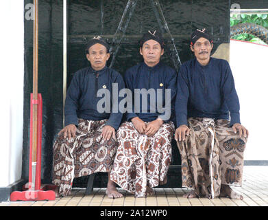 Halterungen an der Kraton, Yogyakarta, Java, Indonesien Stockfoto