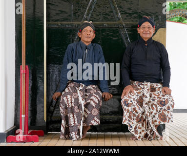 Halterungen an der Kraton, Yogyakarta, Java, Indonesien Stockfoto