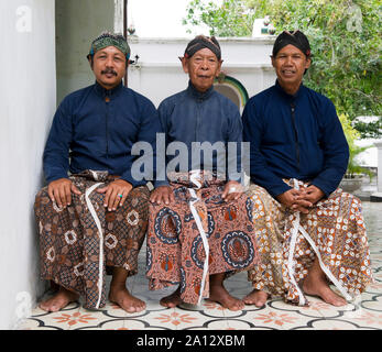 Halterungen an der Kraton, Yogyakarta, Java, Indonesien Stockfoto