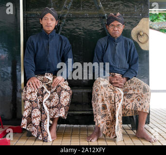 Halterungen an der Kraton, Yogyakarta, Java, Indonesien Stockfoto