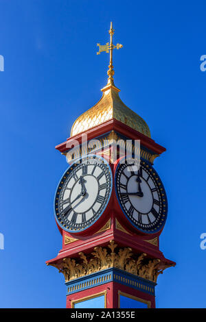 Georgian Town Clock auf der Promenade, Badeort und Stadt von Weymouth, Südküste, England, UK, gb Stockfoto