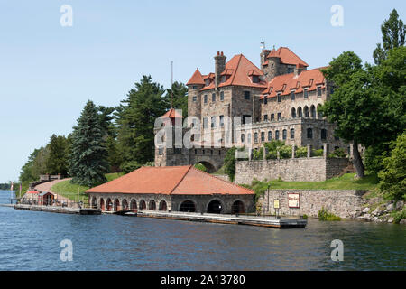 Singer Castle, Dark Island, St. Lawrence River, tausend Inseln, New York Stockfoto