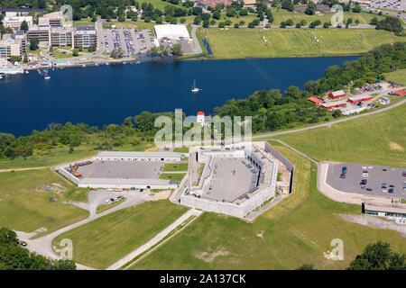 Luftaufnahme von Fort Henry, Kingston, Ontario Stockfoto